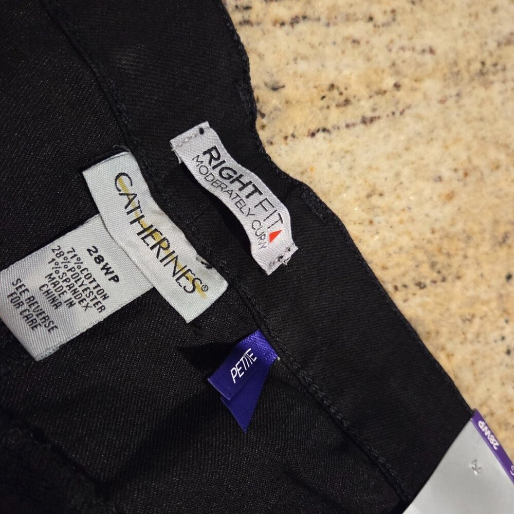 NEW! Catherines Sz 28WP jeans Right Fit Moderately Curvy Straight Side Elastic - Picture 9 of 14